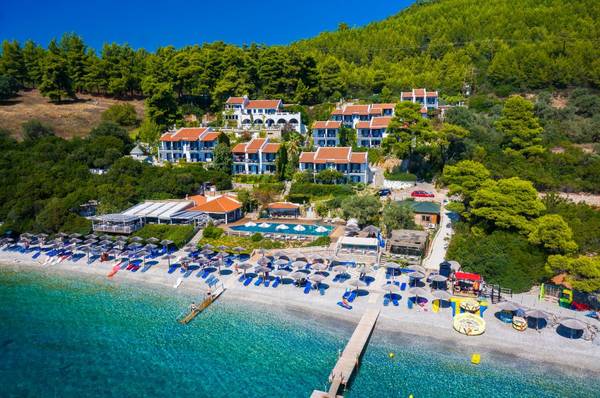 Adrina Beach Hotel a Skopelos sul mare.