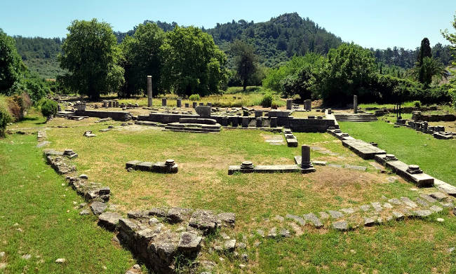 I resti dell'antica agorà di Thassos.