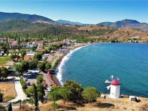 Anaxos Beach a Lesbo in Grecia.