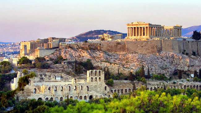 Acropoli di Atene con il Partenone.