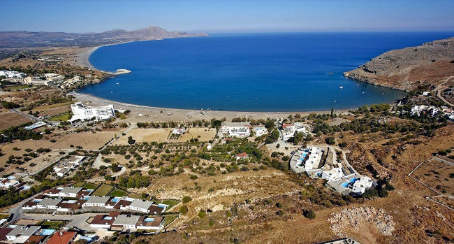 Spiaggia di Vlycha a Rodi.