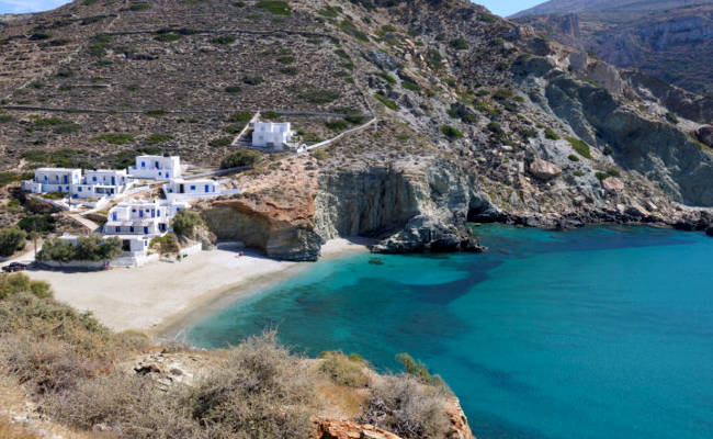 Isola di Folegandros in Grecia.