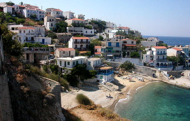 Ikaria in Grecia, villaggio di Armenistis.