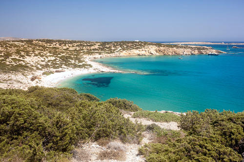 Una spiaggia nell'isoletta di Kato Koufonisi.