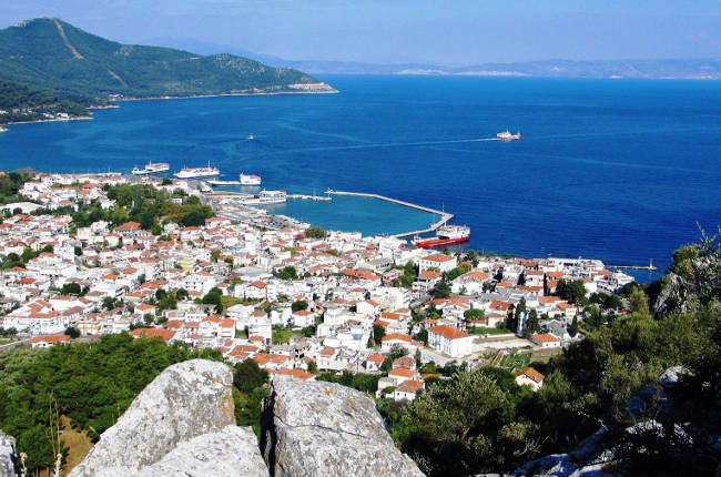 Limenas, il principale villaggio dell'isola di Thassos.