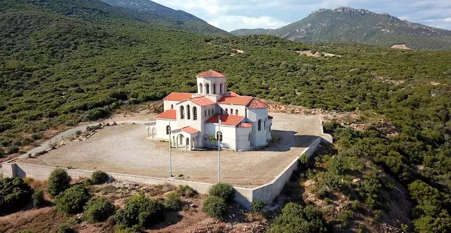 Un monastero greco sui Monti di Rodopi in Tracia.