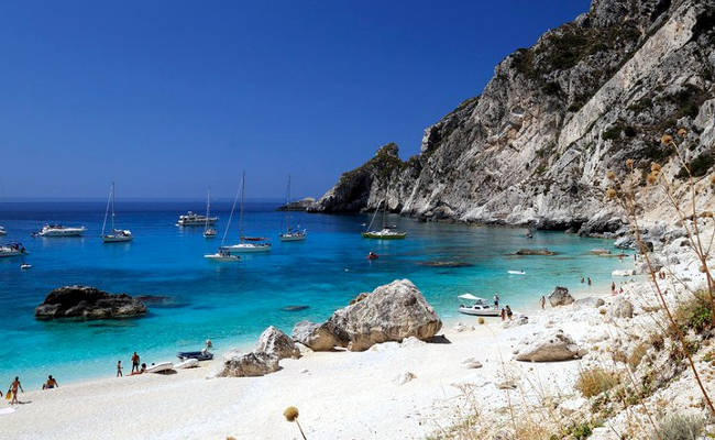 La baia di Calipso sull'isola greca di Othoni.