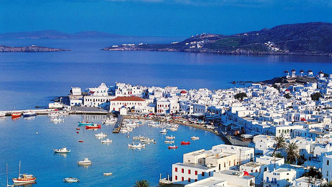 L'isola greca di Paros nelle Cicladi centrali.