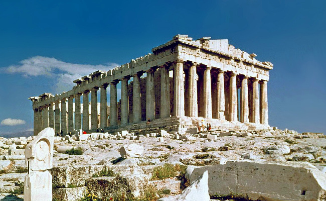 Il Partenone di Atene.