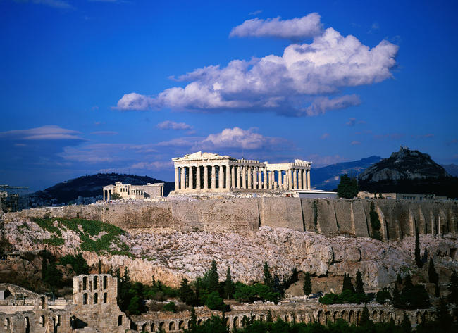 Il Partenone di Atene.