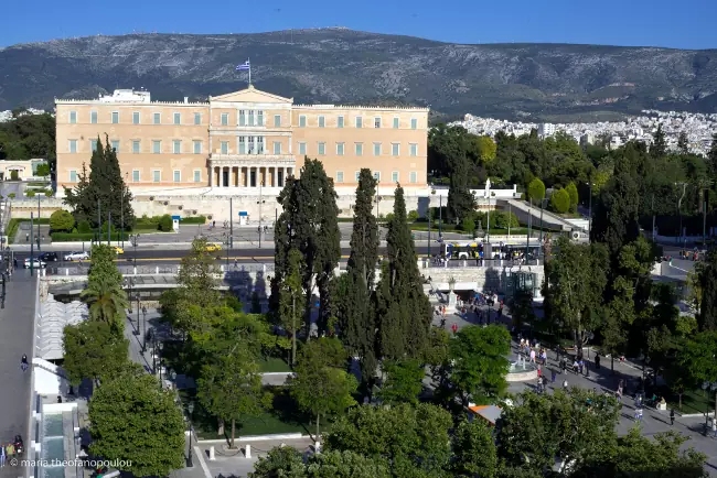 Piazza Syntagma ad Atene.