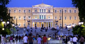 Piazza Syntagma ad Atene.