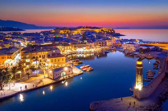 Il porto vecchio di Retimo sull'isola di Creta.