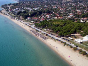 Una spiaggia vicino Salonicco.