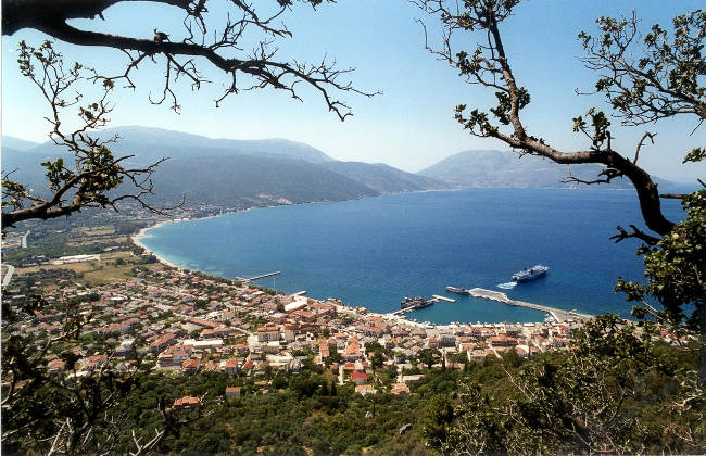 Il villaggio di Sami sull'isola greca di Cefalonia.