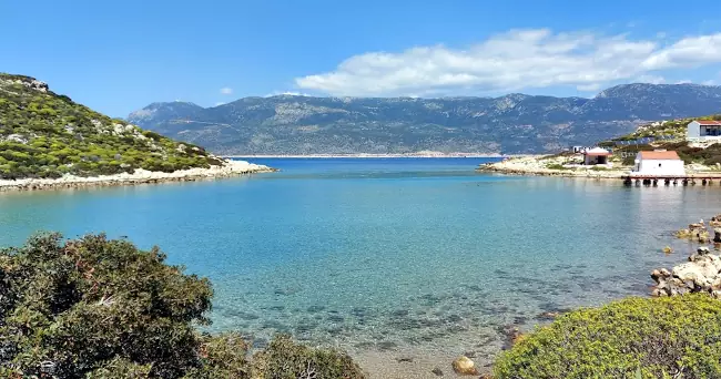 Spiaggia dell'isoletta di Ro, vicino Kastelorizo.