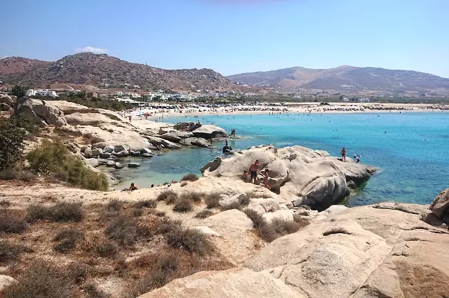 La parte meridionale della spiaggia di Mikri Vigla, un vero paradiso.