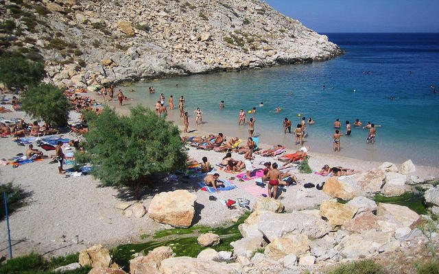 Una bella spiaggia vicino Atene.