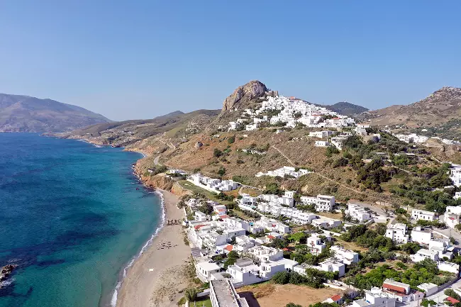 La città di Skyros sull'isola omonima delle Sporadi in Grecia.