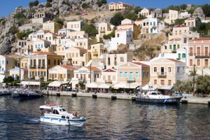 Case della bellissima isola greca di Symi.