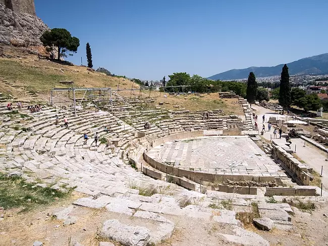 Il Teatro di Dioniso sull'Acropoli di Atene.