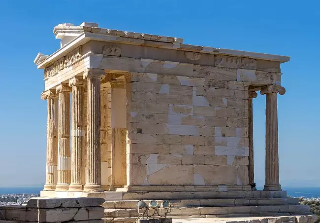 Il Tempio di Atena Nike, da vedere sull'Acropoli di Atene.